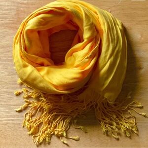 Golden pashmina silk scarf